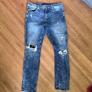 Aeropostale Men's Skinny Jeans - Faded Blue